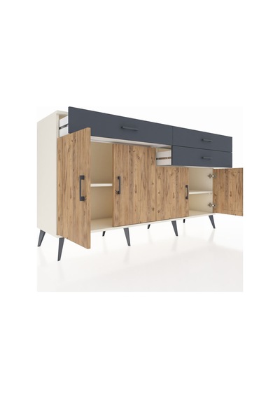 Hyperion Konsol 2 Raflı 3 Çekmeceli 4 Kapaklı 176x44x99 Aytaşı-ça Aytaşı-çam/antrasit Hyperion Konsol 2 Raflı 3 Çekmeceli 4 Kapaklı 176x44x99 Aytaşı-ça Aytaşı-çam/antrasit