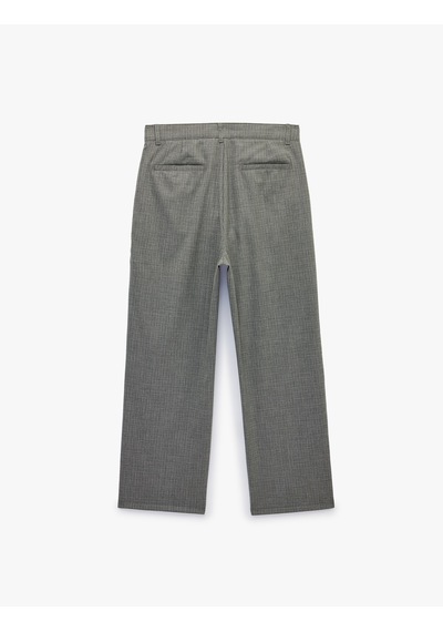 Koton Regular Fit Viskon Karışımlı Cepli Kumaş Pantolon Gri 7wam40025nw