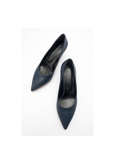 Luvishoes Pedra Laci Cilt Kadın Topuklu Ayakkabı Lacivert
