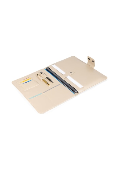 Macbook Air Pro 13.3 -14 İnç Organizer Evrak & Laptop Ve Tablet Çantası Bej