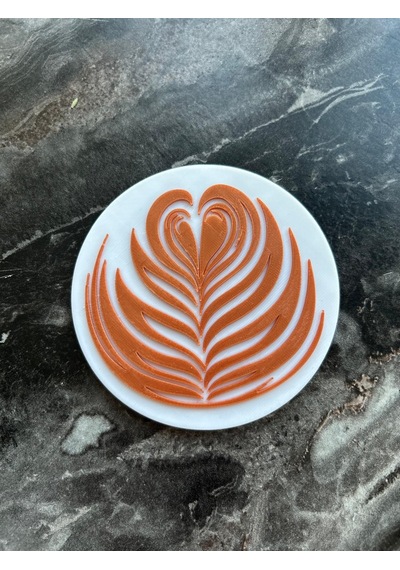 Latte Desenli Bardak Altlığı Kahverengi