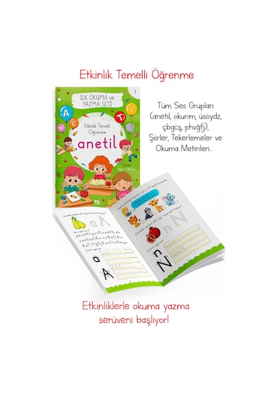 İlk Okuma Ve Yazma Seti 1. Sınıf Anetil Etkinlik Temelli 10 Kitap