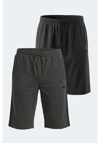 Slazenger Neyra 2 Li Set Erkek Siyah - Koyu Gri Şort