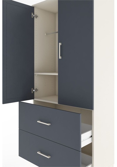 Hyperion Dolap 2 Raflı 2 Çekmeceli 2 Kapaklı 88x44x195 Aytaşı... Aytaşı