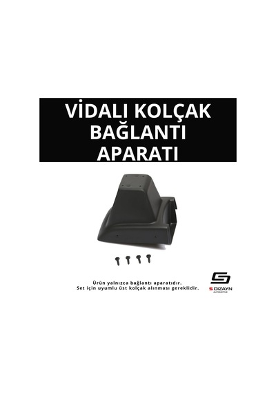 S-dizayn Ford Fiesta Abs Vidalı Kol Dayama Kolçak Alt Adaptör 2009-2017 A+kalite