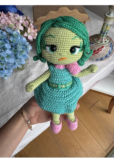 Dısgust Insıde Out Tiksinti Amigurumi Oyuncak 24 Cm 010