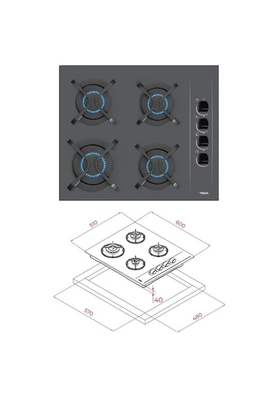 Teka Chef 4 GBC 64002 - HAK 625 - ATV 60 Pro Ankastre Set Gri