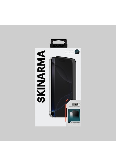 Apple Uyumlu   iPhone 17 Pro Max Skinarma 0.33mm Antidust Privacy Hayalet Cam Ekran Koruyucu Siyah