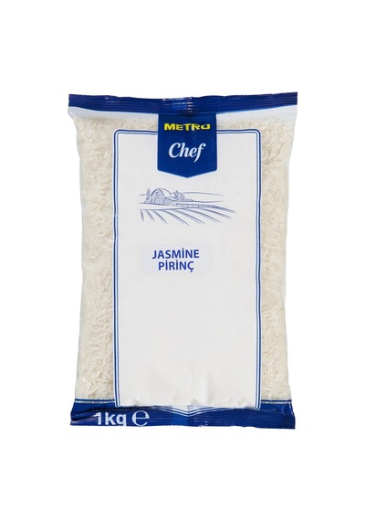 Metro Chef Jasmine Pirinç 1 Kg - Uzun Taneli Tayland Yasemin Pirinci 3'li Ekonomik Paket - 3 Ad Tarı