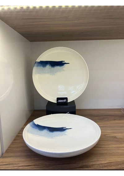 2'li Blue Wave Hygge 28cm Çukur Tabak 1500 Cc Risotto / Salata / Gourmet /sulu Yemek / Servis Çok Renkli