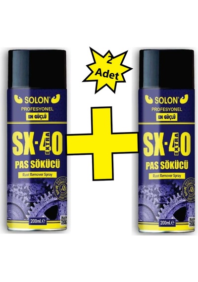 Solon Sx-40 Extra Güçlü Profesyonel Pas Sökücü Sprey 2 x 200 ML