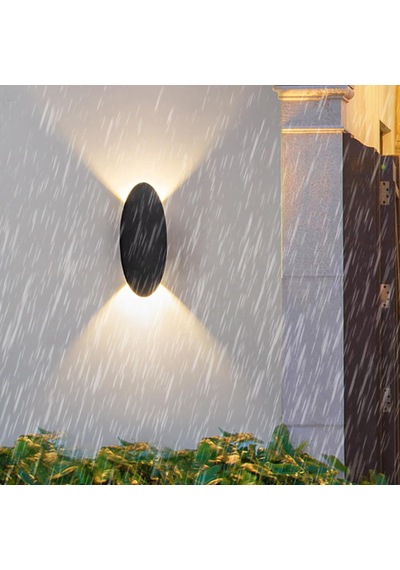 Tr Modern Alüminyum Duvar Lambası Led Dış Mekan Ip65 Su Geçirmez Duvar Lambası Siyah/beyaz Minimalizm Geometri Tas