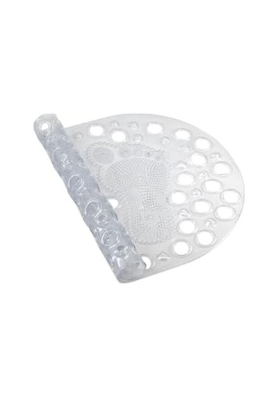 Premium Serisi Banyo - Küvet İçi Kaydırmaz Vantuzlu Ayak Desenli Paspas 66,5 X 36,5 Cm, Beyaz Diğer