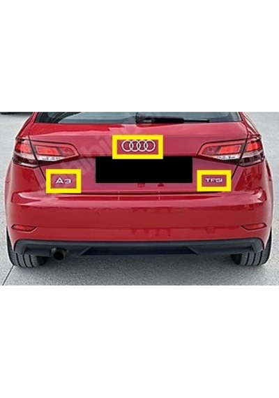 Audi A3 & 1.0 Tfsı Bagaj Yazısı Ve Arma Seti 3'lü Paket 3m 3d Abs
