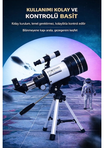 Dailytech Profesyonel Astronomik Monoküler Teleskop Ay & Yıldız Gözlemi Eğitici Güçlü Optik Tripodlu Set