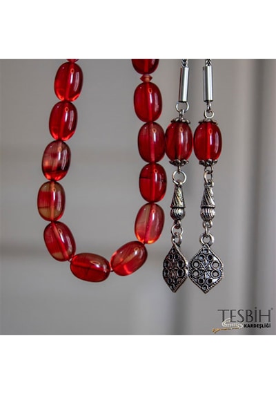 Fıçı Model Sıkma Kehribar Tesbih Tsb0216