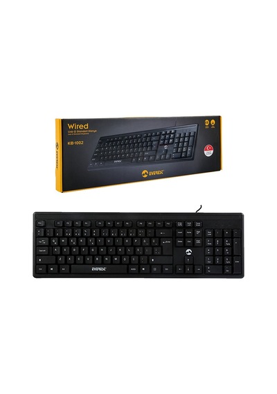 Everest Kb-1002 Siyah Usb F Standart Klavye Kablolu Usb Klavye