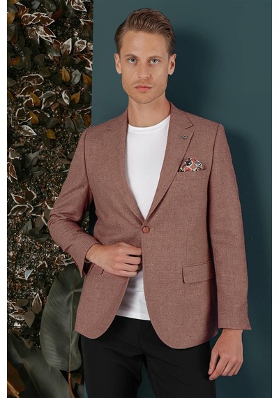 Efor C 656 Slim Fit Gül Kurusu Spor Ceket Gülkurusu