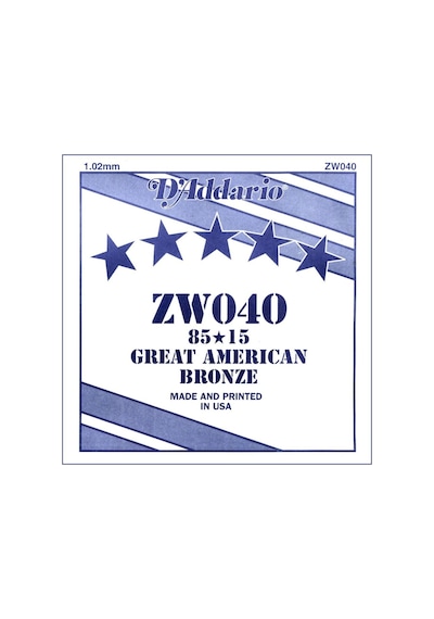 D'addario Zw040 Akustik Tek Tel A- La 40