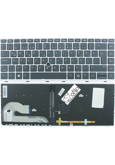 HP Uyumlu EliteBook 840 G5 G6 Notebook Klavyesi - Siyah - TR - ışıklı