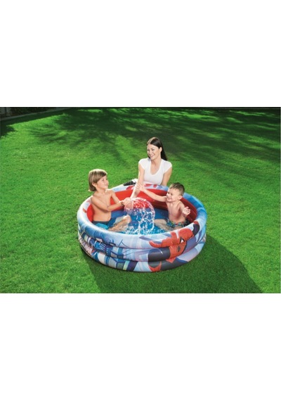 Bestway 3 Bölmeli Ultimate Spider-Man Havuz 01.22 m x 30 CM 98018 Çok Renkli