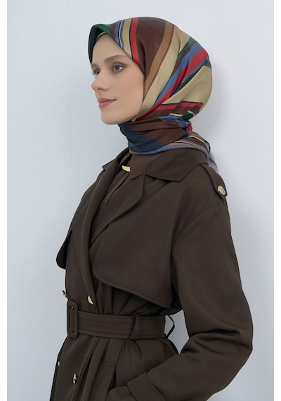 Armine Saf İpek Sura Eşarp-2026 İlkbahar-yaz- 951400d Mavi-Yeşil