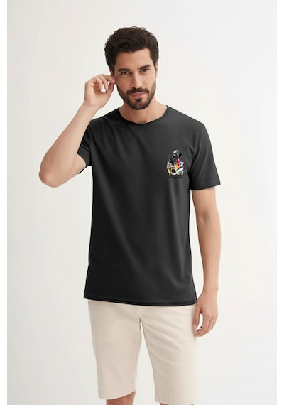 Bad Bear Hurt Siyah Erkek Baskılı Tişört Siyah