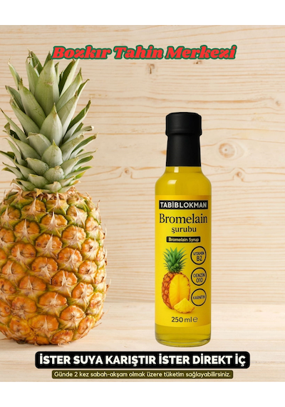 Bozkır Yöresel Bromelain Ananas İçeren  Şurubu 250 Ml Koenzim Q10 Ve L-karnitin İlaveli