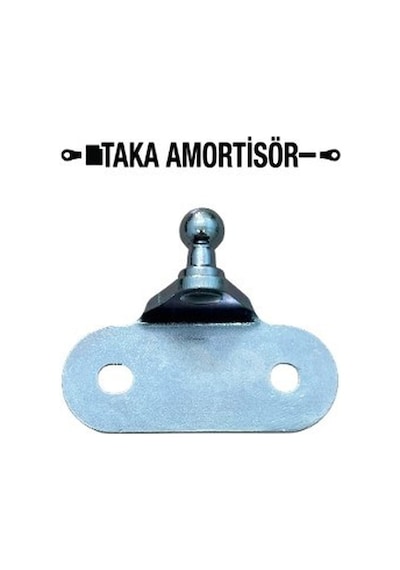 Gazlı Amortisör Montaj Braketi Küre 10 90 Derece Dışa Doğru Krom