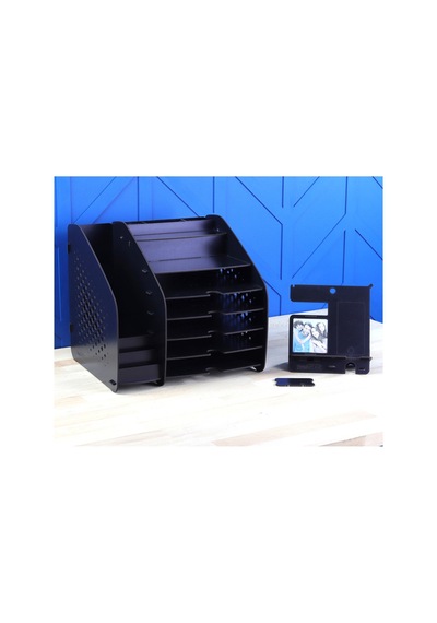 Fx-xl Hexa - 6 Renk - A4 Evrak Rafı Masaüstü Organizer Siyah - 825756903 Siyah