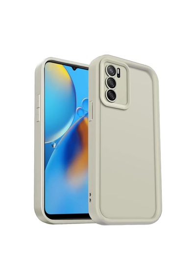 Newface Oppo A16 Kılıf Viera Silikon - Krem