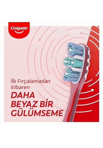 360 Gelişmiş Optik Beyaz Yumuşak Beyazlatıcı Diş Fırçası Açık Ahşap