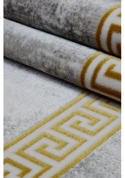 Kashe Halı Bella 4225 Gold Salon Halısı Oturma Odası Halısı Koridor Halısı Mutfak Halısı Modern Makine Halısı Gold Krem
