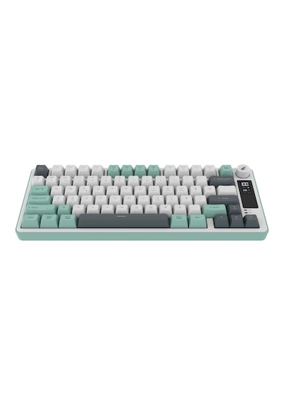 Hawk Gaming Hk255 Membrane Lcd Rgb Kablosuz/bluetooth Gri Yeşil %75 Türkçe Gaming Klavye