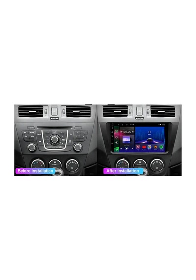 Mazda Mazda 5 Araç Multimedya Android Ekran Carplay Navigasyon Double Teyp 4+64 9" 12-13 Black Cadence 9"