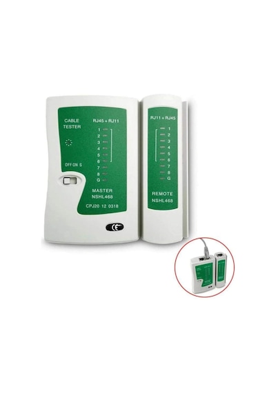 Al-4523 Rj11 Rj45 Cat5 Network Kablo Tester Test Kontrol Bağlantı Cihazı Ledli Standart