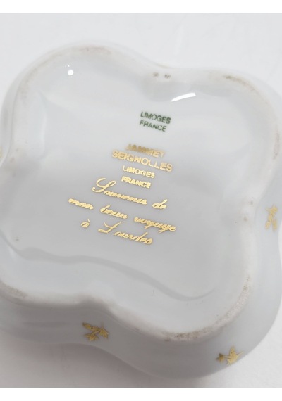 Jammet Limoges Çiçek Temalı Porselen Kapaklı Kutu