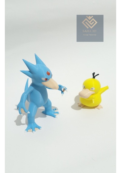 2 'li Golduck Ve Psyduck Pokemon Figür Gelişim Seti