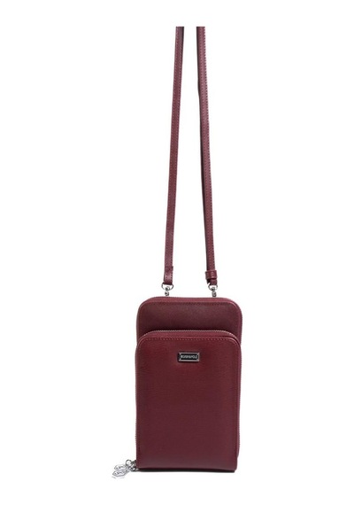 Silver Polo Sp1011 Kadın Telefon Çantası Düz Bordo-bordo