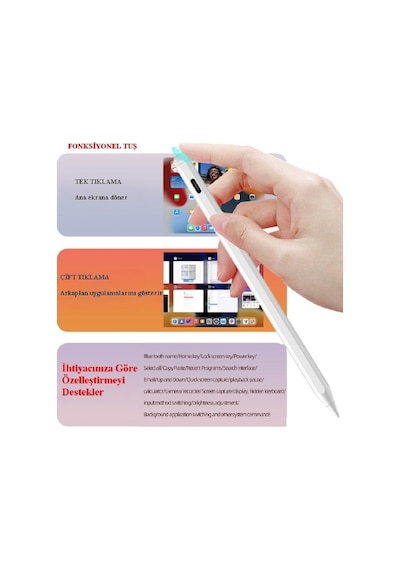 Apple Uyumlu iPad Kapasitif Palm Rejection Manyetik Dokunmatik Stylus