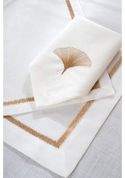Iris Gold Nakışlı Masa Örtüsü 160x260 2556