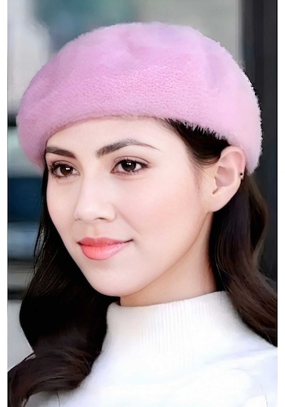 Uniquetrenders Kadın Peluş Ressam Bere Pembe