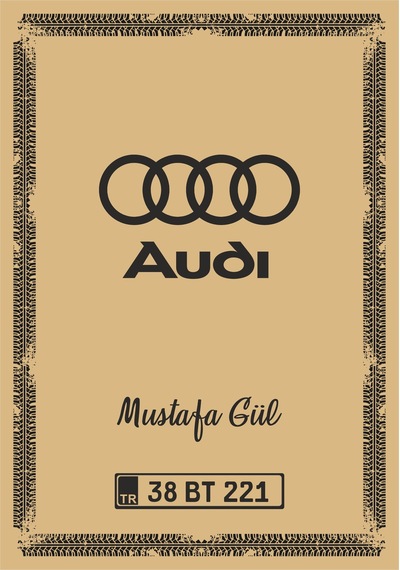 Paspas Kağıdı Audi Logo Ve Kişiye Özel Baskılı 100 Adet 35x50 Cm