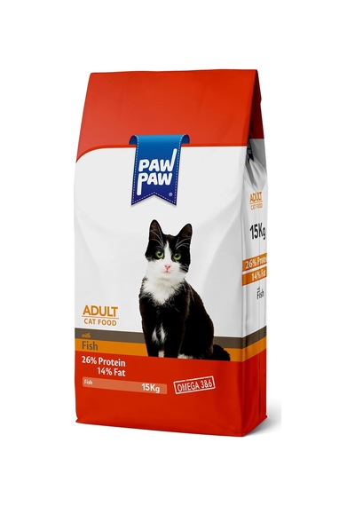 Pawpaw Yetişkin Kedi - Balıklı Kuru Mama 15 Kg