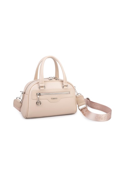 Nas Bag Kadın Şık El Ve Postacı Çanta En 22 Cm , Boy 16 Cm Kum Kum - Bej