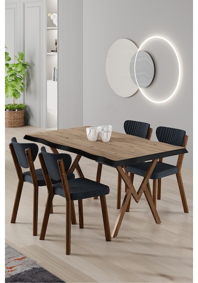 Canisa Akort Serisi Mdf Sabit 80x130 Atlantik Çam Mutfak Masası Takımı 4 Antrasit Sandalye Atlantik Çam Masa Antrasit Sandalye Canisa Akort Serisi Mdf Sabit 80x130 Atlantik Çam Mutfak Masası Takımı 4 Antrasit Sandalye Atlantik Çam Masa Antrasit Sandalye