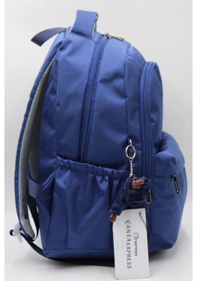 Lacivert Unisex Okul Çantası Su Geçirmez Kumaş Unisex Okul Sırt Çantası 2200 Lacivert