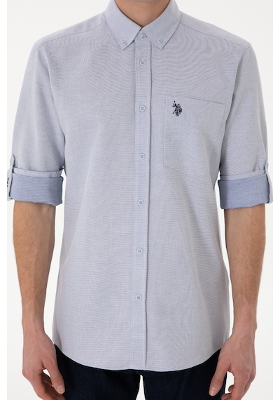 U.S. Polo Assn. Erkek Lacivert Regular Fit Cepli Gömlek 50306340-VR033