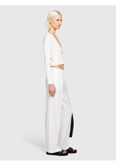 Sisley %100 Keten Beli Lastikli Önü Pileli Geniş Paça Pantolon Kadın Beyaz Pantolon - 325p4aghlf03u Sisley %100 Keten Beli Lastikli Önü Pileli Geniş Paça Pantolon Kadın Beyaz Pantolon - 325p4aghlf03u