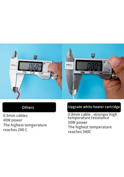 Premium 24v 50w 3d Printer Extruder Isıtıcı Fişek - 340 C -creality Uyumlu